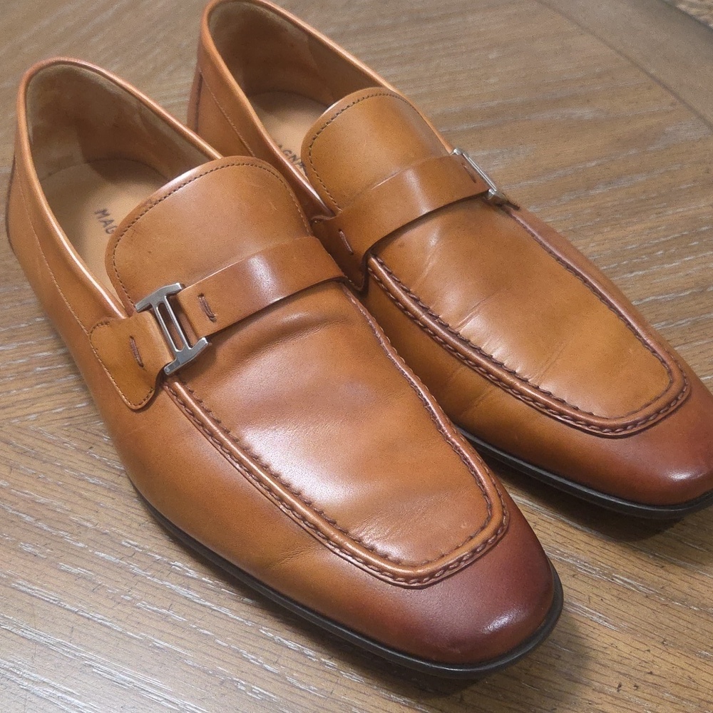 Magnanni Lino Salas Bit Buckle Leather Loafers, Size 8 - Picture 3 of 12